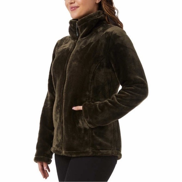 32 Degrees Heat Plush Jacket Forest Wood Green Size S - Picture 2 of 11